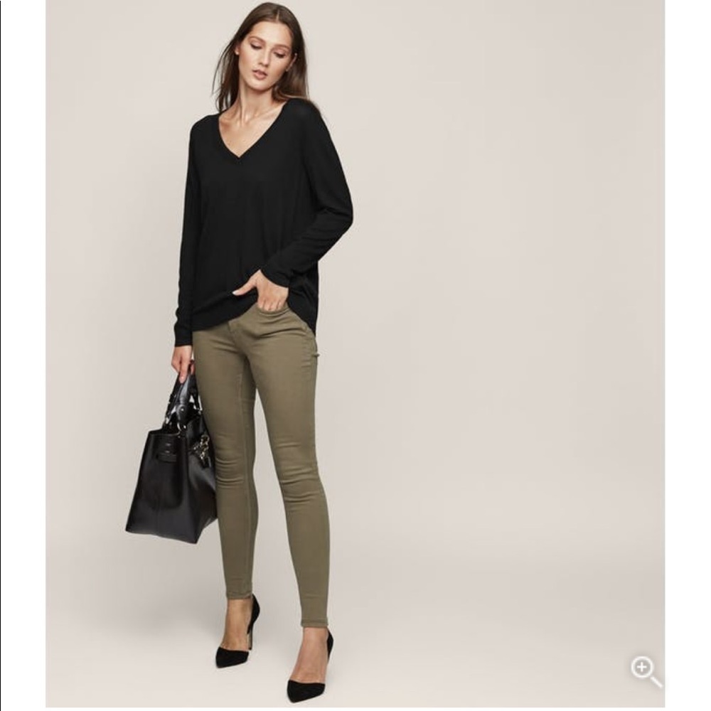 NEW • Reiss • Stevie Skinny Leg Jeans Khaki Brown